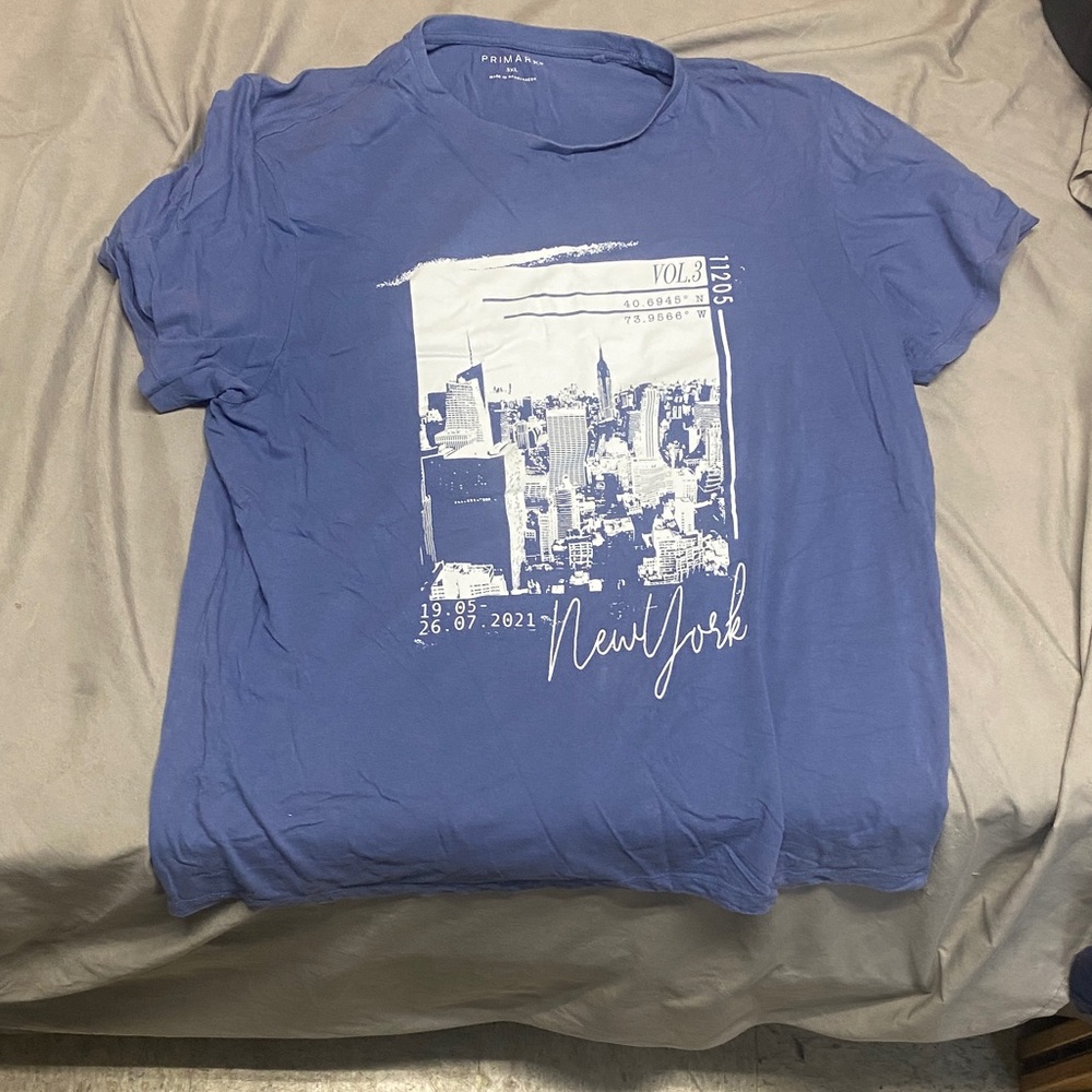 Primark Blue New York Graphic Tee